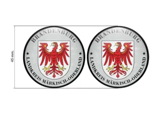 TÜV Plakette Landkreis Märkisch-Oderland Nummernschild plakette